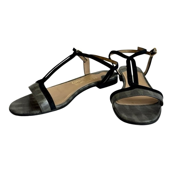 Salvatore Ferragamo Lizard Print Sandals Women’s Size 6M Italian Luxury Shoes - Picture 4 of 9